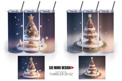 3D Christmas tree baubles | Tumbler Sublimation Wrap Product Image 2