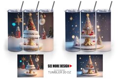 3D Christmas tree baubles | Tumbler Sublimation Wrap Product Image 5