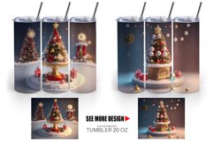 3D Christmas tree baubles | Tumbler Sublimation Wrap Product Image 3