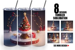 3D Christmas tree baubles | Tumbler Sublimation Wrap Product Image 1