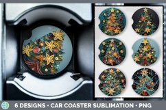 Bundle of six Watercolor Christmas Car Coaster designs.