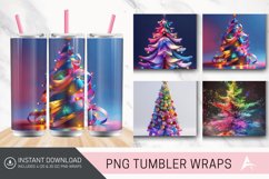 3D Christmas Tree Colorful Tumbler Wrap Product Image 1