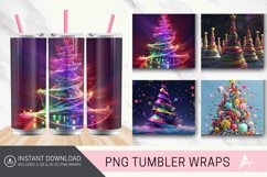 3D Christmas Tree Colorful Tumbler Wrap Product Image 1