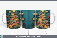GorgeousWatercolor Christmas Mug Wrap design.