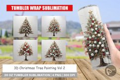 Tumbler Wrap 3D Christmas Tree Painting Product Image 1