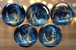 3D Christmas Tree Round Ornaments Sublimation Bundle Png Product Image 3