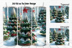 3D Christmas Trees 20/30oz Skinny Tumbler Product Image 1