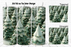 3D Christmas Trees 20/30oz Skinny Tumbler Product Image 1