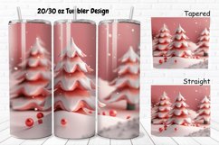 3D Christmas Trees 20/30oz Skinny Tumbler Product Image 1