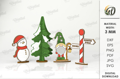 3D Christmas Truck Decor Laser Cut. Christmas SVG Product Image 3