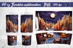 3D Christmas night sublimation | 3D Tumbler wrap Product Image 1