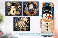 3D Christmas Snowman Tumble Sublimation Product Image 1