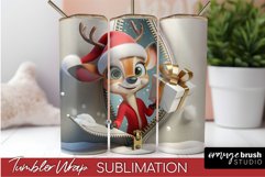 3D Christmas Tumbler Wrap Bundle Zip Wall Sublimation PNG