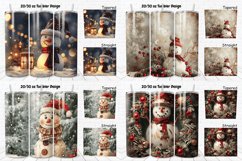 3D Christmas Vintage Snowman Tumbler Bundle Product Image 4