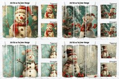 3D Christmas Vintage Snowman Tumbler Bundle Product Image 3
