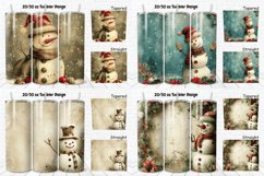 3D Christmas Vintage Snowman Tumbler Bundle Product Image 5