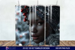3D Christmas Woman Tumbler Wrap Product Image 1