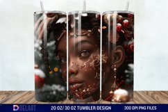 3D Christmas Woman Tumbler Wrap Product Image 1