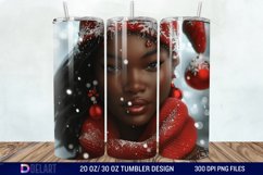 3D Christmas Woman Tumbler Wrap Product Image 1