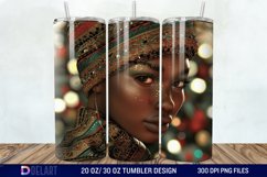 3D Christmas Woman Tumbler Wrap Product Image 1