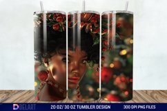 3D Christmas Woman Tumbler Wrap Product Image 1