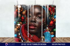 3D Christmas Woman Tumbler Wrap Product Image 1
