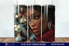 3D Christmas Woman Tumbler Wrap Product Image 1