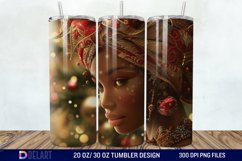 3D Christmas Woman Tumbler Wrap Product Image 1