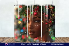 3D Christmas Woman Tumbler Wrap Product Image 1
