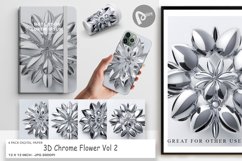 Digital Paper 3D Chrome Flower Product Image 1