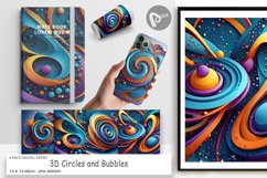 Digital Paper 3D Circles &amp; Bubbles Product Image 1