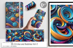 Digital Paper 3D Circles &amp; Bubbles Product Image 1