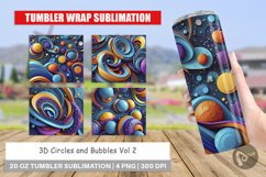Tumbler Wrap 3D Circles &amp; Bubbles Product Image 1
