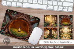 3D Clay Cozy Forest Glade Mouse Pad Product Image 1