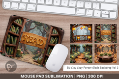3D Clay Cozy Forest Glade Mouse Pad Product Image 1