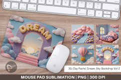 3D Clay Pastel Dream Sky Mouse Pad Product Image 1