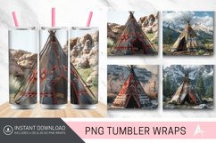 3D Colorado Teepee Tumbler wrap Product Image 1
