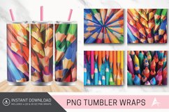 3D Colored Pencils Tumbler wrap Product Image 1