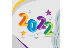 3d colorful 2022 design vector Product Image 1