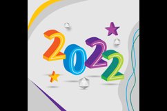 3d colorful 2022 design vector Product Image 2