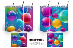 3D Colorful Bubble | Tumbler Sublimation Wrap Product Image 3