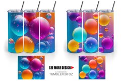 3D Colorful Bubble | Tumbler Sublimation Wrap Product Image 6