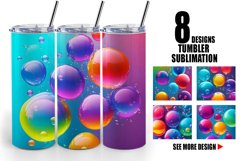 3D Colorful Bubble | Tumbler Sublimation Wrap Product Image 1