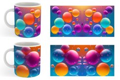 3D Colorful Bubble | Mug sublimation design Product Image 2