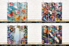 3D Colorful Butterflies And Flowers Tumbler Bundle Product Image 3