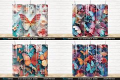 3D Colorful Butterfly Flowers Tumbler Bundle Product Image 7