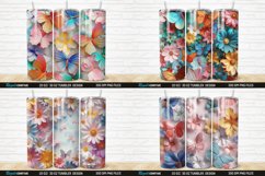 3D Colorful Butterfly Flowers Tumbler Bundle Product Image 2