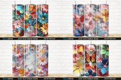 3D Colorful Butterfly Flowers Tumbler Bundle Product Image 3