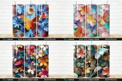 3D Colorful Butterfly Flowers Tumbler Bundle Product Image 6