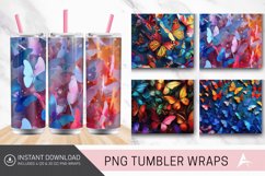 3D Colorful Butterfly Tumbler Wrap Product Image 1